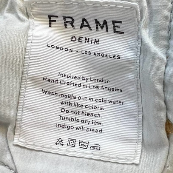 Frame Size 25 Le High Skinny Crop Jeans Arenas Frayed Released Hem - Picture 13 of 13